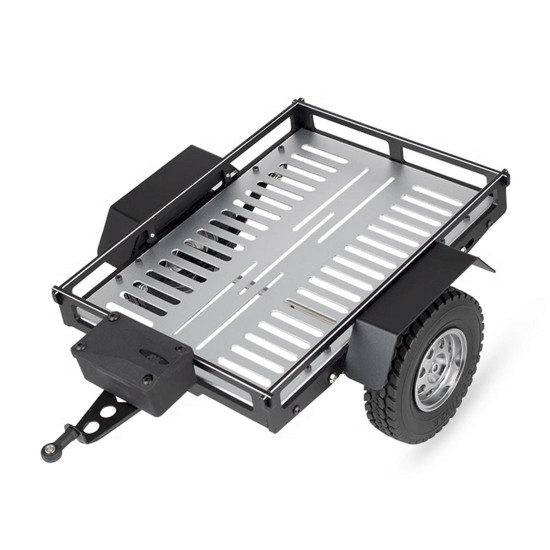 1/10 scale rc single-axle trailer diy toy for scx10/trx-4 modified model cars (kit version) 1/10 scale rc single-axle trailer diy toy for scx10/trx-4 modified model cars (kit version)