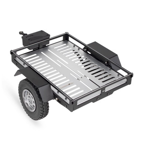 1/10 scale rc single-axle trailer diy toy for scx10/trx-4 modified model cars (kit version) 1/10 scale rc single-axle trailer diy toy for scx10/trx-4 modified model cars (kit version)