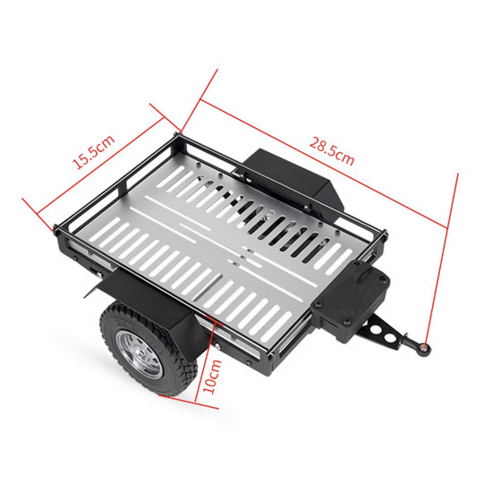 1/10 scale rc single-axle trailer diy toy for scx10/trx-4 modified model cars (kit version) 1/10 scale rc single-axle trailer diy toy for scx10/trx-4 modified model cars (kit version)