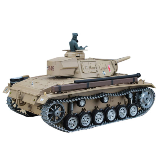 1/16 german ⅲ h tank 2.4g remote control model rechargeable military tank