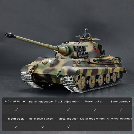 1:16 german henschel tiger king battle 2.4g rc military tank with sound smoke shooting effect for sale 1:16 german henschel tiger king battle 2.4g rc military tank with sound smoke shooting effect for sale