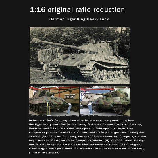 1:16 german henschel tiger king battle 2.4g rc military tank with sound smoke shooting effect for sale 1:16 german henschel tiger king battle 2.4g rc military tank with sound smoke shooting effect for sale