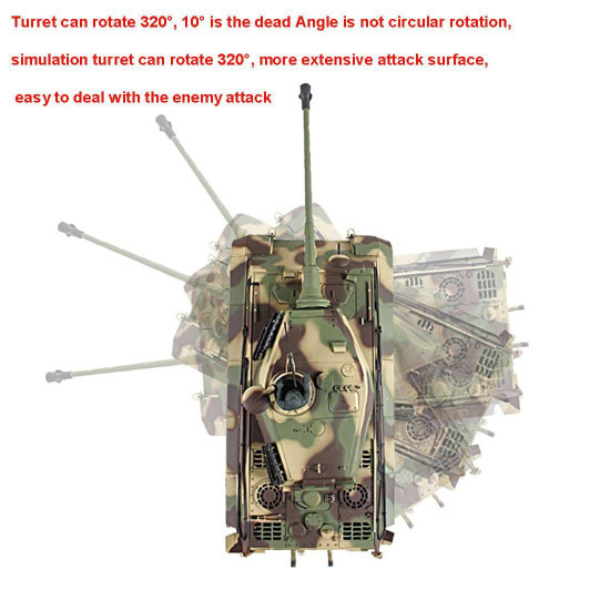1/16 german henschel tiger king battle tank 2.4g 360° rotation military tank 1/16 german henschel tiger king battle tank 2.4g 360° rotation military tank