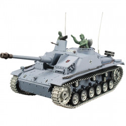 1:16 german iii-f8 assault tank 2.4g military rc tank model - metal ultimate edition