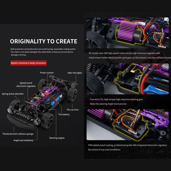 1/16 rc car 2.4g 4wd 35km/h rc drift muscle car model electric vehicle toys - rtr version 1/16 rc car 2.4g 4wd 35km/h rc drift muscle car model electric vehicle toys - rtr version