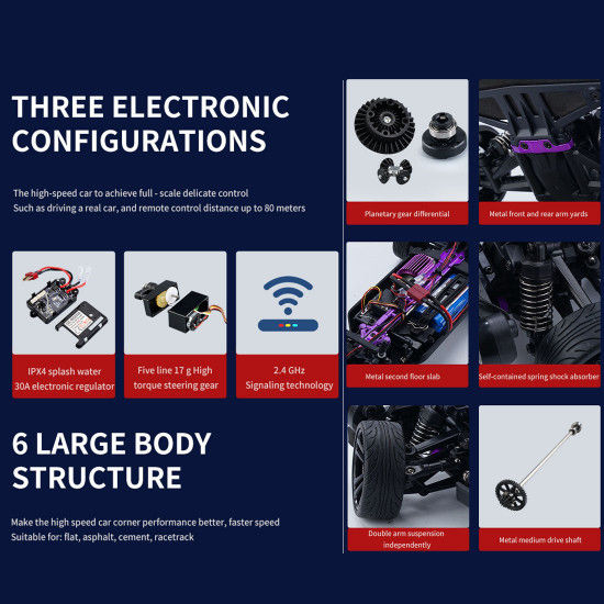 1/16 rc car 2.4g 4wd 35km/h rc drift muscle car model electric vehicle toys - rtr version 1/16 rc car 2.4g 4wd 35km/h rc drift muscle car model electric vehicle toys - rtr version