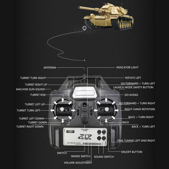 1/16 rc tank 2.4g american m60a1 main battle tank model vehicle model toys with lights&sounds (basic version) 1/16 rc tank 2.4g american m60a1 main battle tank model vehicle model toys with lights&sounds (basic version)