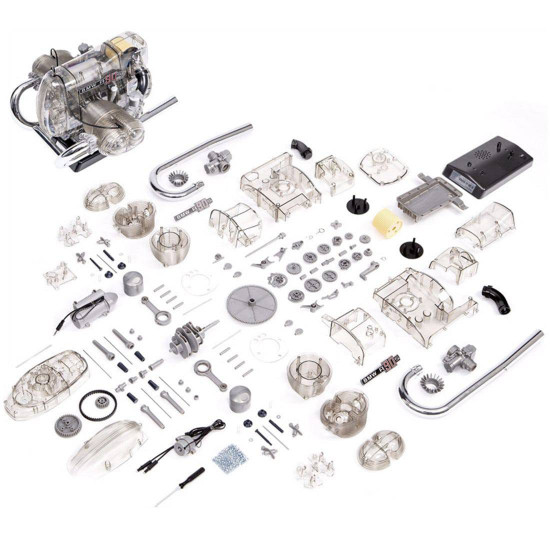 1:2 visible flat twin airhead engine model kit diy stem engine model 1:2 visible flat twin airhead engine model kit diy stem engine model