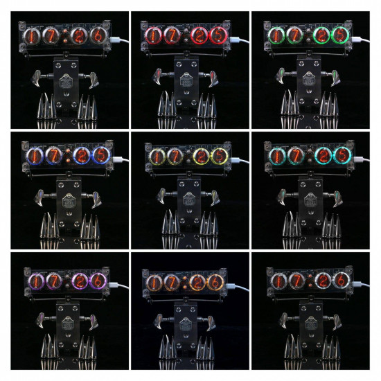 100+pcs luminous tube clock robot model kit assembling toy gift 100+pcs luminous tube clock robot model kit assembling toy gift
