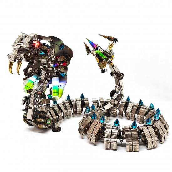 1000+pcs 3d diy cobra snake metal model kits 1000+pcs 3d diy cobra snake metal model kits