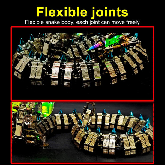 1000+pcs 3d diy cobra snake metal model kits 1000+pcs 3d diy cobra snake metal model kits