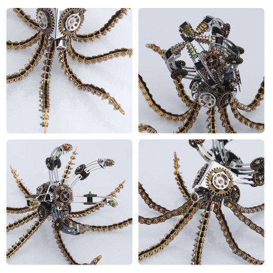 1060pcs steampunk mechanical octopus metal model kits with jupiter moon lamp 1060pcs steampunk mechanical octopus metal model kits with jupiter moon lamp