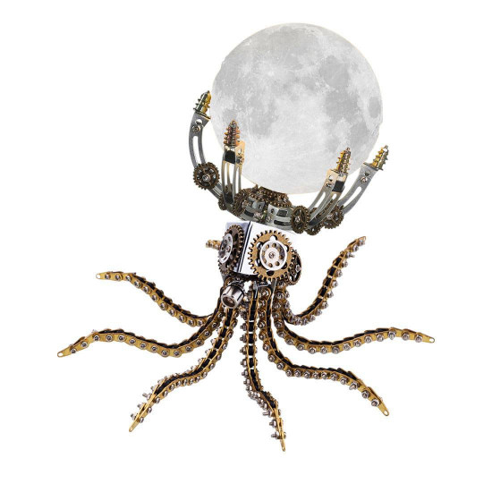 1060pcs steampunk mechanical octopus metal model kits with jupiter moon lamp 1060pcs steampunk mechanical octopus metal model kits with jupiter moon lamp