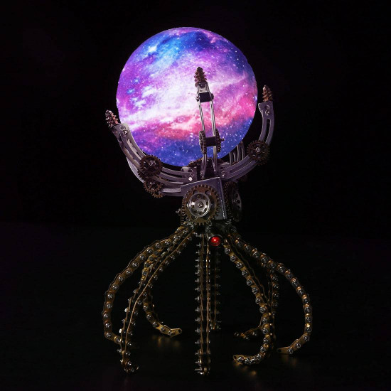 1060pcs steampunk mechanical octopus metal model kits with jupiter moon lamp 1060pcs steampunk mechanical octopus metal model kits with jupiter moon lamp