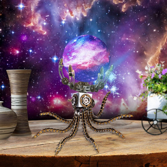 1060pcs steampunk mechanical octopus metal model kits with jupiter moon lamp 1060pcs steampunk mechanical octopus metal model kits with jupiter moon lamp