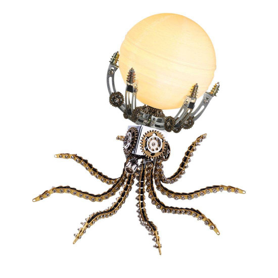 1060pcs steampunk mechanical octopus metal model kits with jupiter moon lamp 1060pcs steampunk mechanical octopus metal model kits with jupiter moon lamp