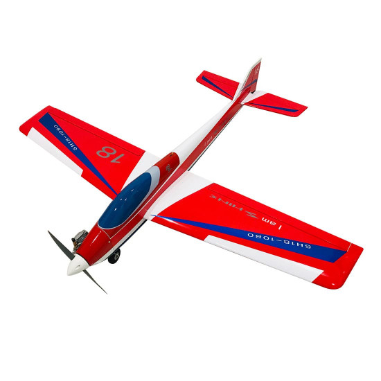 1080mm wingspan gas powered aerobatic 3a stunt airplane balsa wooden airplane model arf with sh18 nitro engine - red 1080mm wingspan gas powered aerobatic 3a stunt airplane balsa wooden airplane model arf with sh18 nitro engine - red