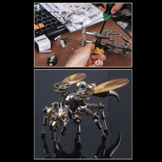 126pcs 3d metal wasp assembly diy mechanical kit educational toy 126pcs 3d metal wasp assembly diy mechanical kit educational toy