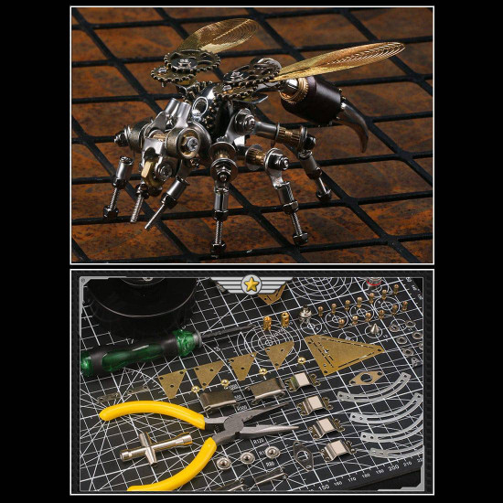 126pcs 3d metal wasp assembly diy mechanical kit educational toy 126pcs 3d metal wasp assembly diy mechanical kit educational toy