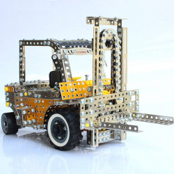 1300pcs simulation forklift model kit diy metal assembly educational toy