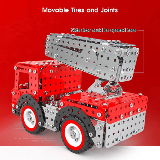 1375pcs+ diy metal assembly fire truck model exquisite four-piece educational toy gift 1375pcs+ diy metal assembly fire truck model exquisite four-piece educational toy gift