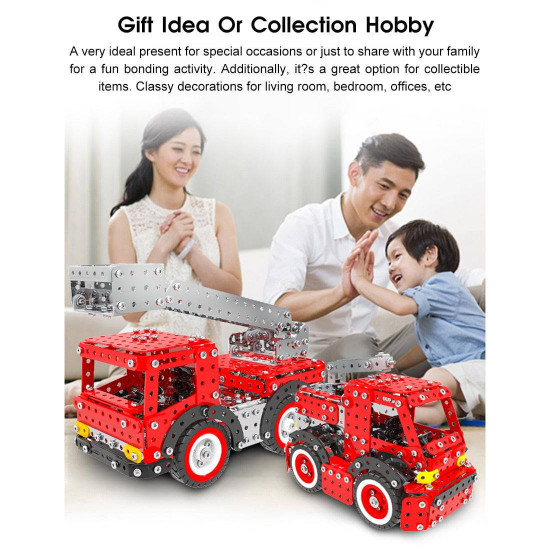 1375pcs+ diy metal assembly fire truck model exquisite four-piece educational toy gift 1375pcs+ diy metal assembly fire truck model exquisite four-piece educational toy gift