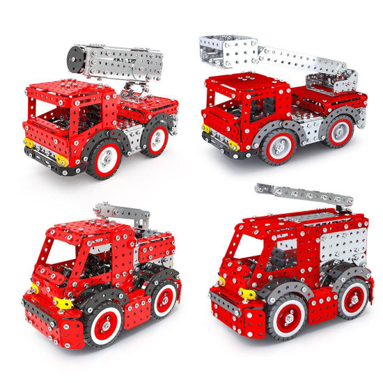 1375pcs+ diy metal assembly fire truck model exquisite four-piece educational toy gift 1375pcs+ diy metal assembly fire truck model exquisite four-piece educational toy gift