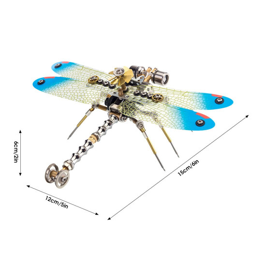 150pcs 3d metal golden dragonfly model building kit 150pcs 3d metal golden dragonfly model building kit