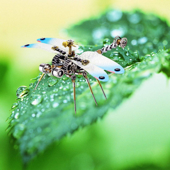 150pcs 3d metal golden dragonfly model building kit 150pcs 3d metal golden dragonfly model building kit