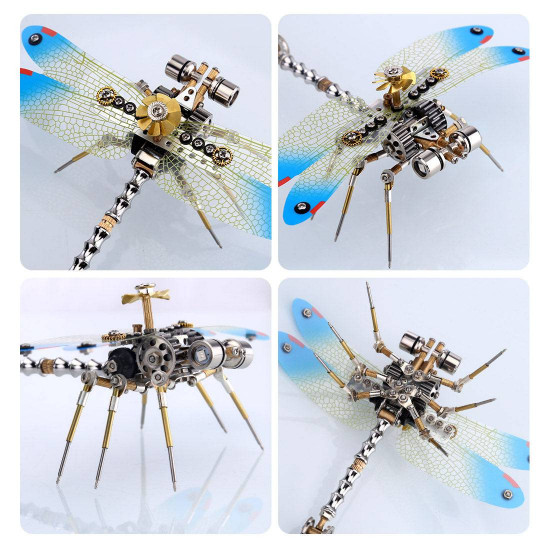 150pcs 3d metal golden dragonfly model building kit 150pcs 3d metal golden dragonfly model building kit