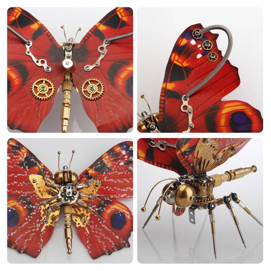150pcs steampunk 3d tiger swallowtail butterfly model assembly diy kit 150pcs steampunk 3d tiger swallowtail butterfly model assembly diy kit