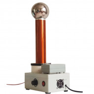 15cm arc tesla coil demonstration of high frequency ac wireless transmission lightning simulator - us plug