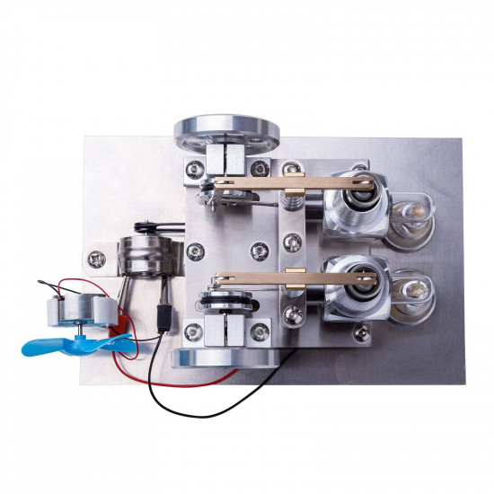 2 cylinders hot air balance type generator stirling engine model with voltage meter bulb fan physical experiment educational toy 2 cylinders hot air balance type generator stirling engine model with voltage meter bulb fan physical experiment educational toy