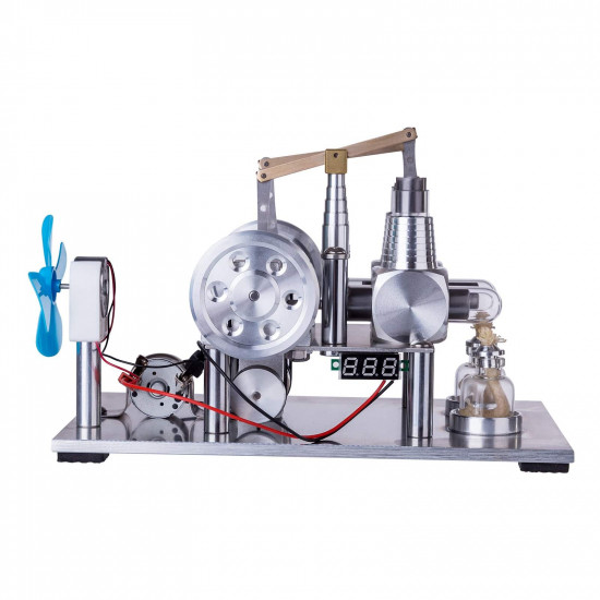 2 cylinders hot air balance type generator stirling engine model with voltage meter bulb fan physical experiment educational toy 2 cylinders hot air balance type generator stirling engine model with voltage meter bulb fan physical experiment educational toy
