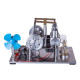 2 cylinders hot air balance type generator stirling engine model with voltage meter bulb fan physical experiment educational toy 2 cylinders hot air balance type generator stirling engine model with voltage meter bulb fan physical experiment educational toy