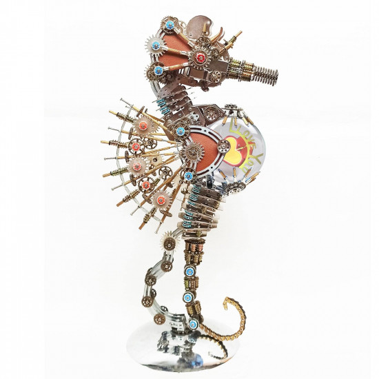 2100pcs steampunk seahorse metal assembly model building kits with love lamp 2100pcs steampunk seahorse metal assembly model building kits with love lamp