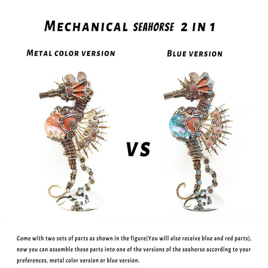 2100pcs steampunk seahorse metal assembly model building kits with love lamp 2100pcs steampunk seahorse metal assembly model building kits with love lamp