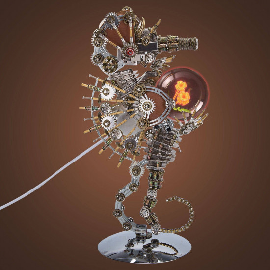 2100pcs steampunk seahorse metal assembly model building kits with love lamp 2100pcs steampunk seahorse metal assembly model building kits with love lamp