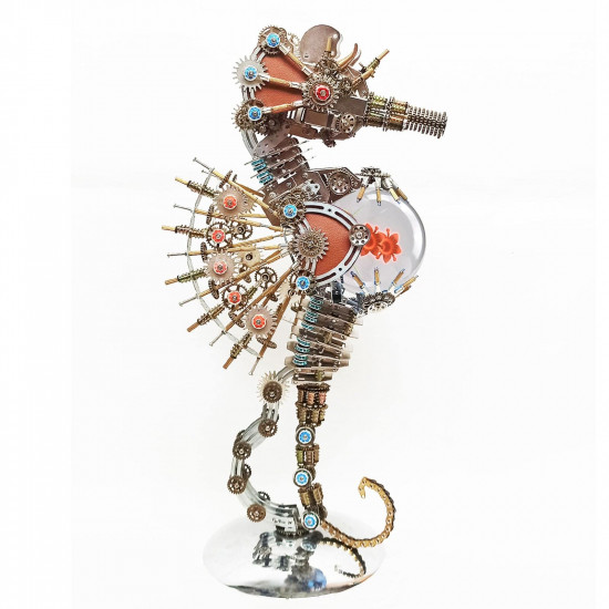 2100pcs steampunk seahorse metal assembly model building kits with love lamp 2100pcs steampunk seahorse metal assembly model building kits with love lamp