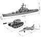 2493pcs+ diy metal assembly educational toy for land, sea and air (battleship + tank + fighter) 2493pcs+ diy metal assembly educational toy for land, sea and air (battleship + tank + fighter)