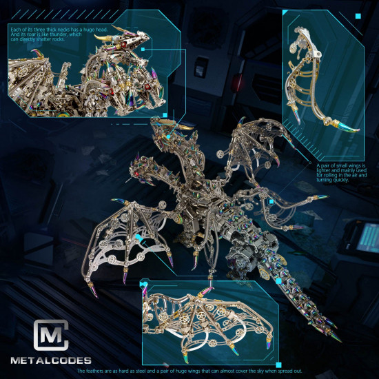 2900+pcs mechanical 3 headed dragon metal model kits gorekia 2900+pcs mechanical 3 headed dragon metal model kits gorekia