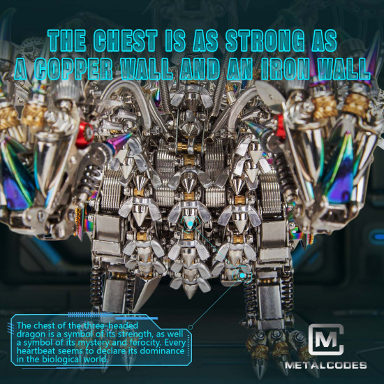 2900+pcs mechanical 3 headed dragon metal model kits gorekia 2900+pcs mechanical 3 headed dragon metal model kits gorekia