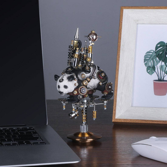 290pcs diy metal mechanical panda model kit home decoration handicraft-moving castle 290pcs diy metal mechanical panda model kit home decoration handicraft-moving castle