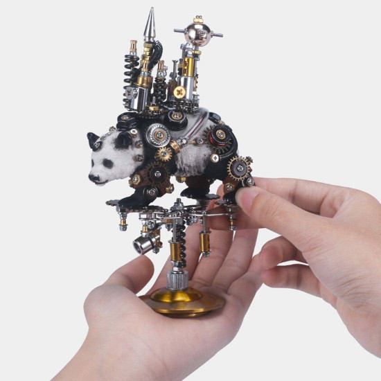 290pcs diy metal mechanical panda model kit home decoration handicraft-moving castle 290pcs diy metal mechanical panda model kit home decoration handicraft-moving castle