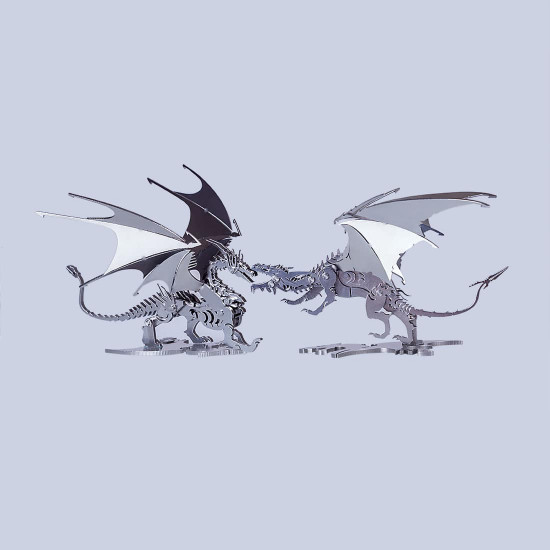 2pcs diy stainless steel ice dragon 3d assembled model crafts 2pcs diy stainless steel ice dragon 3d assembled model crafts