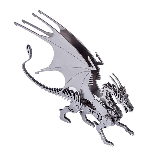 2pcs diy stainless steel ice dragon 3d assembled model crafts 2pcs diy stainless steel ice dragon 3d assembled model crafts
