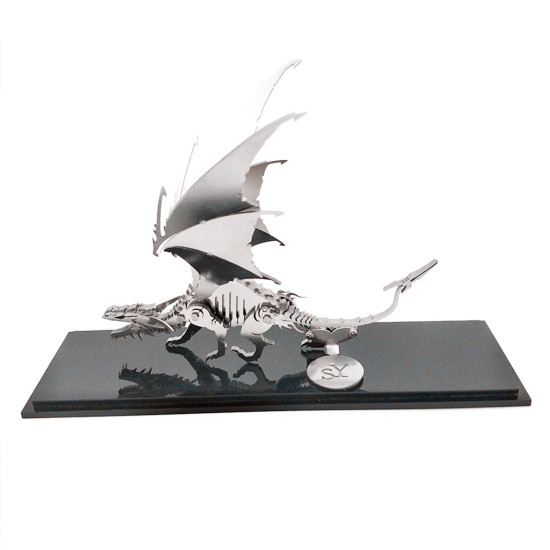 2pcs diy stainless steel ice dragon 3d assembled model crafts 2pcs diy stainless steel ice dragon 3d assembled model crafts