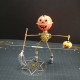 2pcs/set steampunk brass pumpkin spider scarecrow 3d metal model kits for halloween 2pcs/set steampunk brass pumpkin spider scarecrow 3d metal model kits for halloween