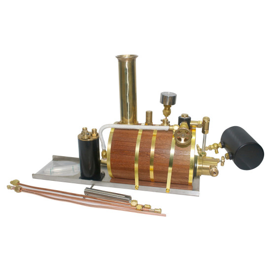 3.7cc two cylinder double acting steam engine model with 200ml steam boiler