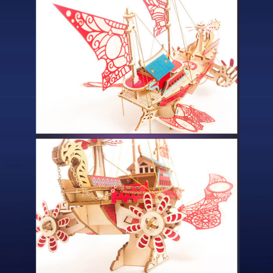 300+pcs diy fantasy dragon airship 3d steampunk wooden puzzle toy model 300+pcs diy fantasy dragon airship 3d steampunk wooden puzzle toy model